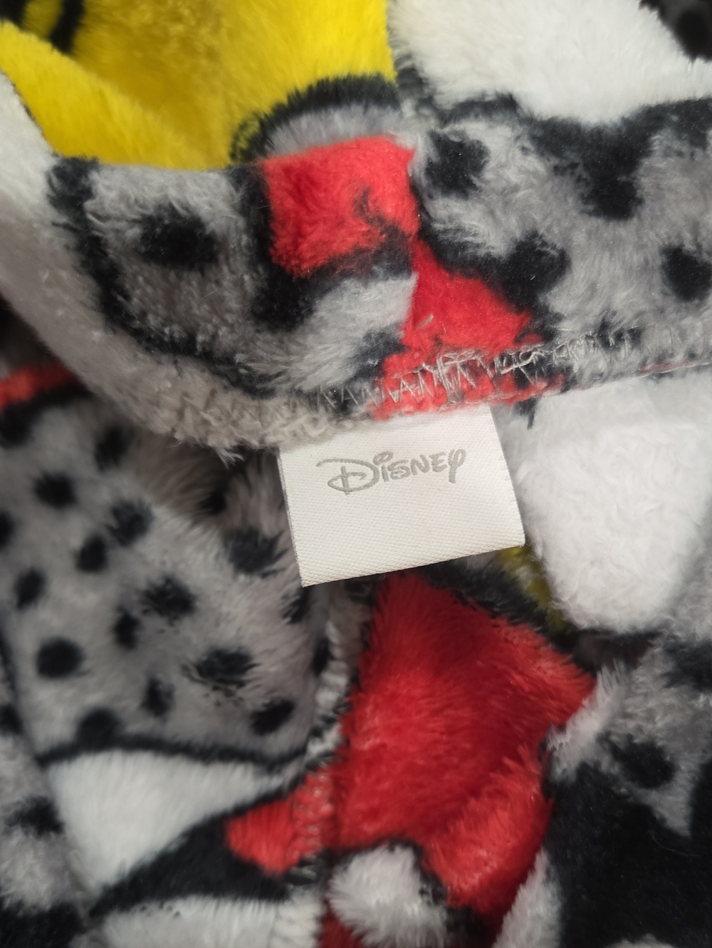 Disney Mickey Mouse Gray Fleece Pajama Pants with Red & Yellow Accents - Picture 3 of 5
